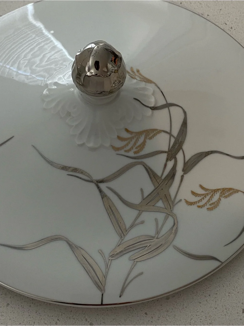 Fine China of Japan,  design Platinum Wheat